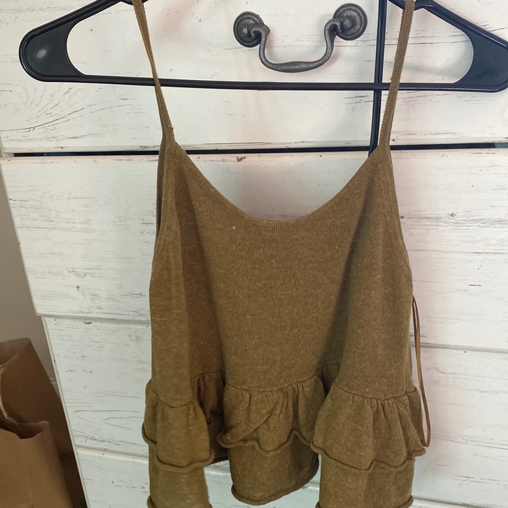 Olive green baby doll top